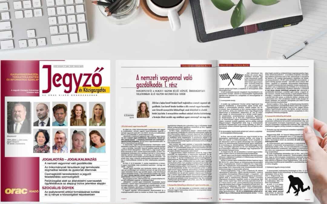 Jegyző és Közigazgatás folyóiratban szerepeltünk